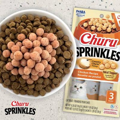 Show full view: Inaba Churu Sprinkles Tuna Recipe Grain-Free Cat Treats, 0.35-oz tube, 24 count slide 4 of 7