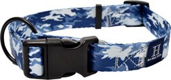 Hamilton Go Boldly Camouflage Polyester Standard Dog Collar, Blue, Small/Medium: 12 to 18-in neck, 5/8-in wide