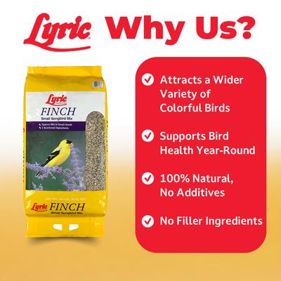 Show full view: Lyric Finch Small Songbird Wild Bird Food, 20-lb bag slide 3 of 11