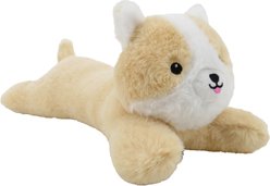 Linzy Toys Corgi Squeaky Plush Dog Toy, Beige, 14-in