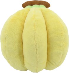 Linzy Toys Banana Squeaky Plush Dog Toy, Yellow, 10-in slide 2 of 6