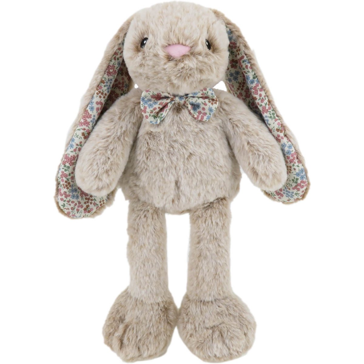 Linzy Toys Thumper Toes Bunny Squeaky Plush Dog Toy, Brown, 14-in