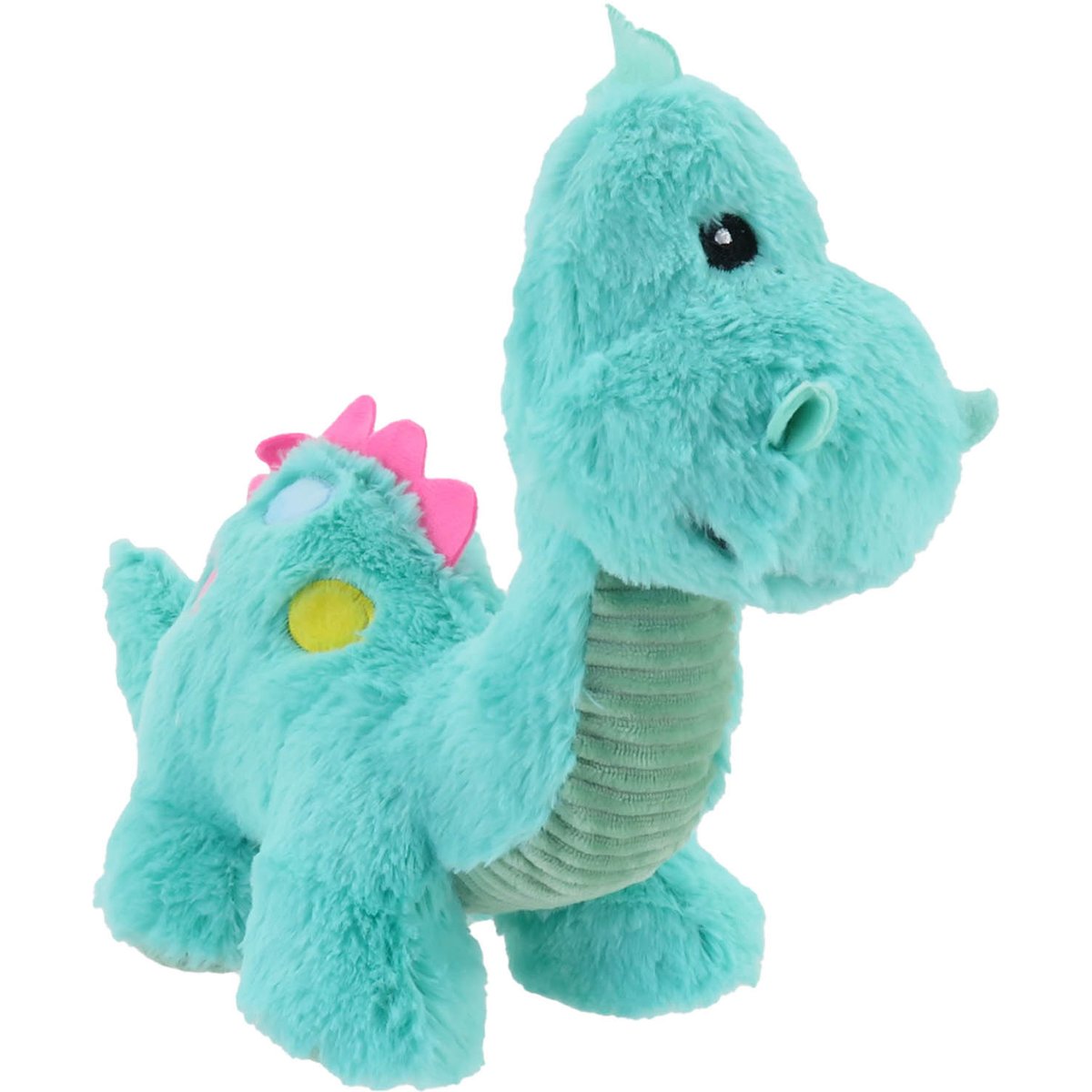 Linzy Toys Jumbo Dino Squeaky Plush Dog Toy, Green, 14-in