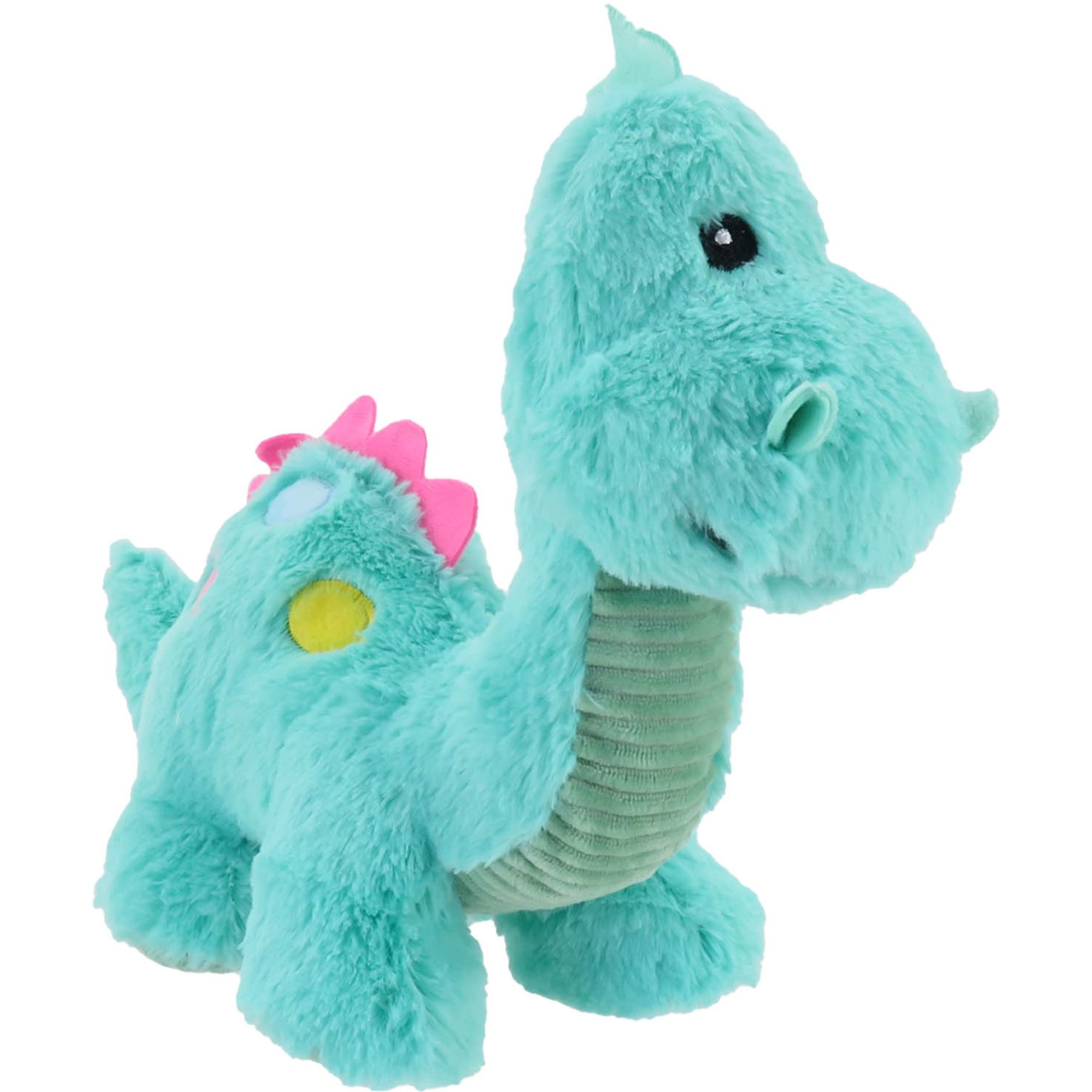 Linzy Toys Jumbo Dino Squeaky Plush Dog Toy, Green, 14-in