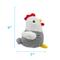 Show in main carousel: Linzy Toys Chubby Rooster Squeaky Plush Dog Toy, Gray, 9-in slide 4 of 7
