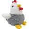 Show in main carousel: Linzy Toys Chubby Rooster Squeaky Plush Dog Toy, Gray, 9-in slide 1 of 7