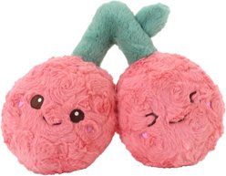 Linzy Toys Rosie Cherry Squeaky Plush Dog Toy, Pink, 12-in