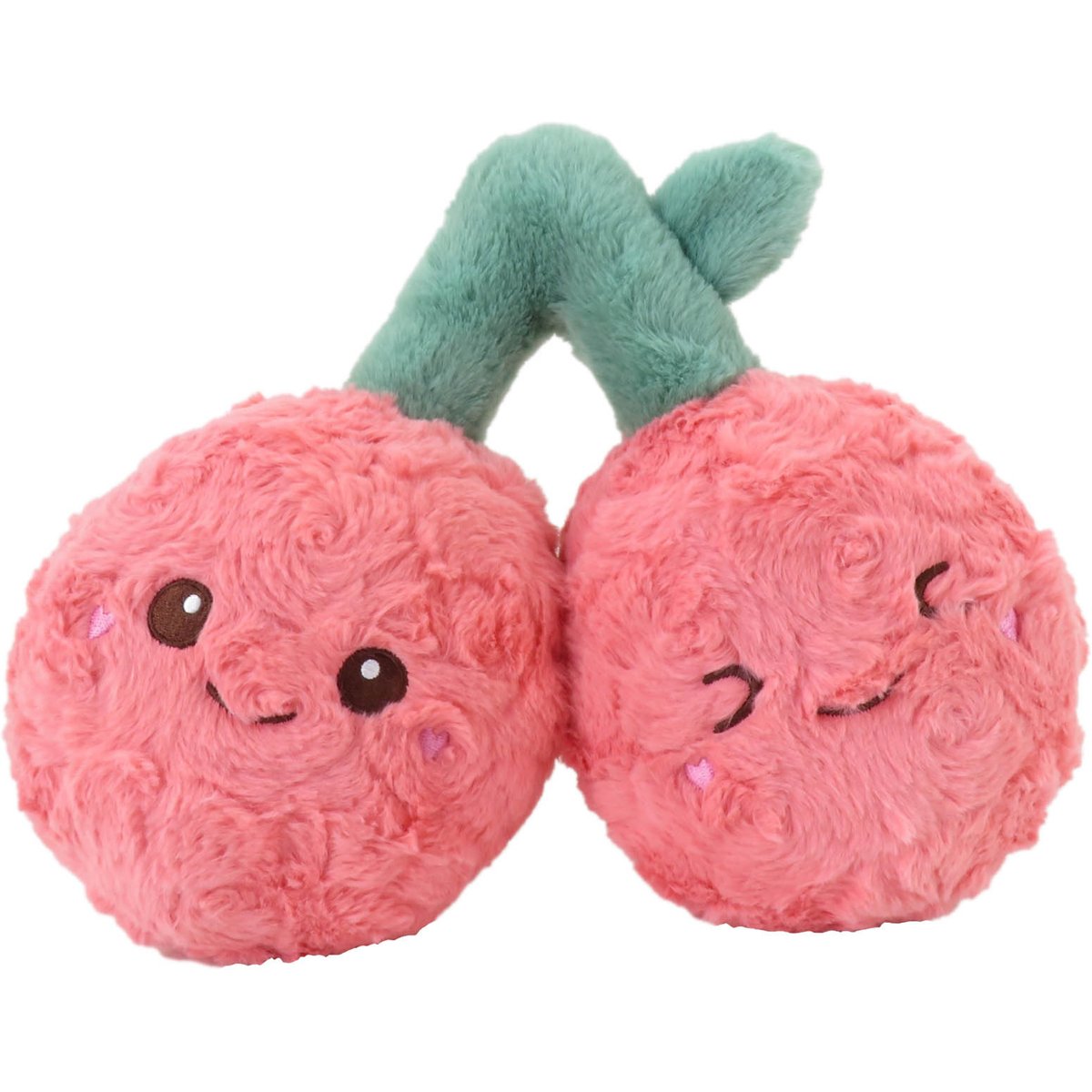 Linzy Toys Rosie Cherry Squeaky Plush Dog Toy, Pink, 12-in