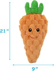 Linzy Toys Jumbo Carrot Squeaky Plush Dog Toy, Orange, 21-in slide 2 of 4