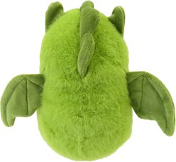 Linzy Toys Chubby Buddies Dragon Squeaky Plush Dog Toy, Green, 7-in slide 2 of 6