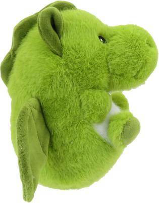 Show full view: Linzy Toys Chubby Buddies Dragon Squeaky Plush Dog Toy, Green, 7-in slide 6 of 7