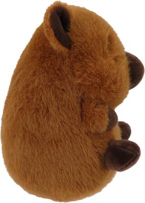 Show full view: Linzy Toys Chubby Buddies Capybara Squeaky Plush Dog Toy, Pink, 7-in slide 5 of 6