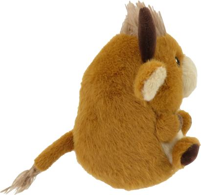 Show full view: Linzy Toys Chubby Buddies Highland Cow Squeaky Plush Dog Toy, Brown, 7-in slide 6 of 7