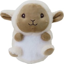 Linzy Toys Chubby Buddies Lamb Squeaky Plush Dog Toy, Beige, 7-in