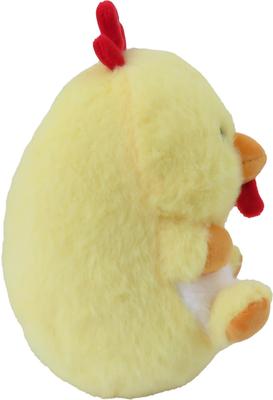 Show full view: Linzy Toys Chubby Buddies Rooster Squeaky Plush Dog Toy, Yellow, 7-in slide 5 of 6