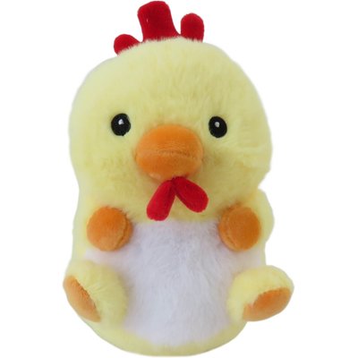 Linzy Toys Linzy Toys Chubby Buddies Rooster Squeaky Plush Dog Toy, Yellow, 7-in