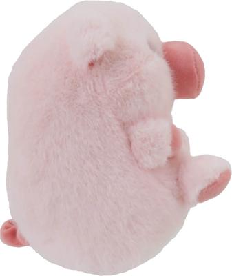 Show full view: Linzy Toys Chubby Buddies Pig Squeaky Plush Dog Toy, Pink, 7-in slide 5 of 6
