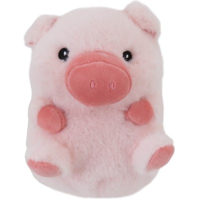 Linzy Toys Linzy Toys Chubby Buddies Pig Squeaky Plush Dog Toy, Pink, 7-in