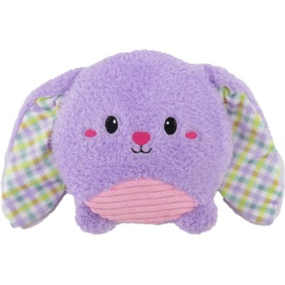 Linzy Toys Linzy Toys Squeaky Flatz Bunny Squeaky Plush Dog Toy, Purple, 7-in