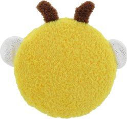 Linzy Toys Squeaky Flatz Bee Squeaky Plush Dog Toy, Yellow, 7-in slide 2 of 6