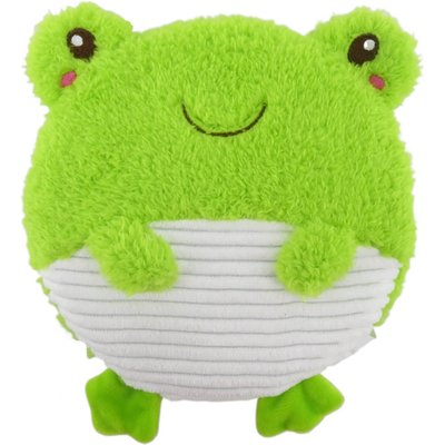 Linzy Toys Linzy Toys Squeaky Flatz Frog Squeaky Plush Dog Toy, Green, 7-in