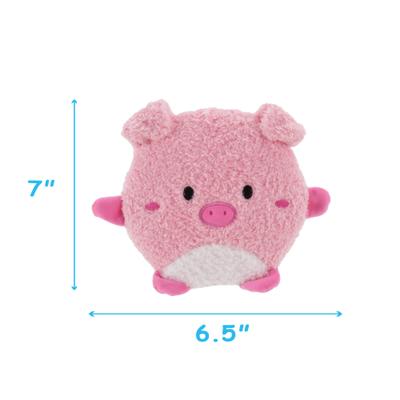 Show full view: Linzy Toys Squeaky Flatz Pig Squeaky Plush Dog Toy, Pink, 7-in slide 3 of 6