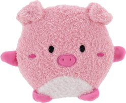 Linzy Toys Squeaky Flatz Pig Squeaky Plush Dog Toy, Pink, 7-in slide 1 of 6