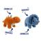 Show in main carousel: Linzy Toys Dino Squeaky Plush Dog Toy, 7-in, 2 count, Orange/Blue slide 2 of 5