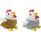 Show in main carousel: Linzy Toys Rooster Squeaky Plush Dog Toy, Brown/Gray, 5-in, 2 count slide 1 of 6