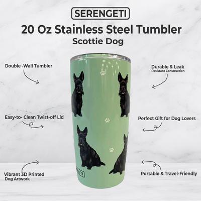 Show full view: E&S PETS Scottie Lovers Insulated Stainless Steel Travel Mug, 20-oz, Teal slide 2 of 5