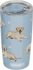 E&S PETS Yellow Lab Lovers Insulated Stainless Steel Travel Mug, 20-oz, Light Blue
