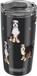 E&S PETS Bernardoodle Lovers Insulated Stainless Steel Travel Mug, 20-oz, Black
