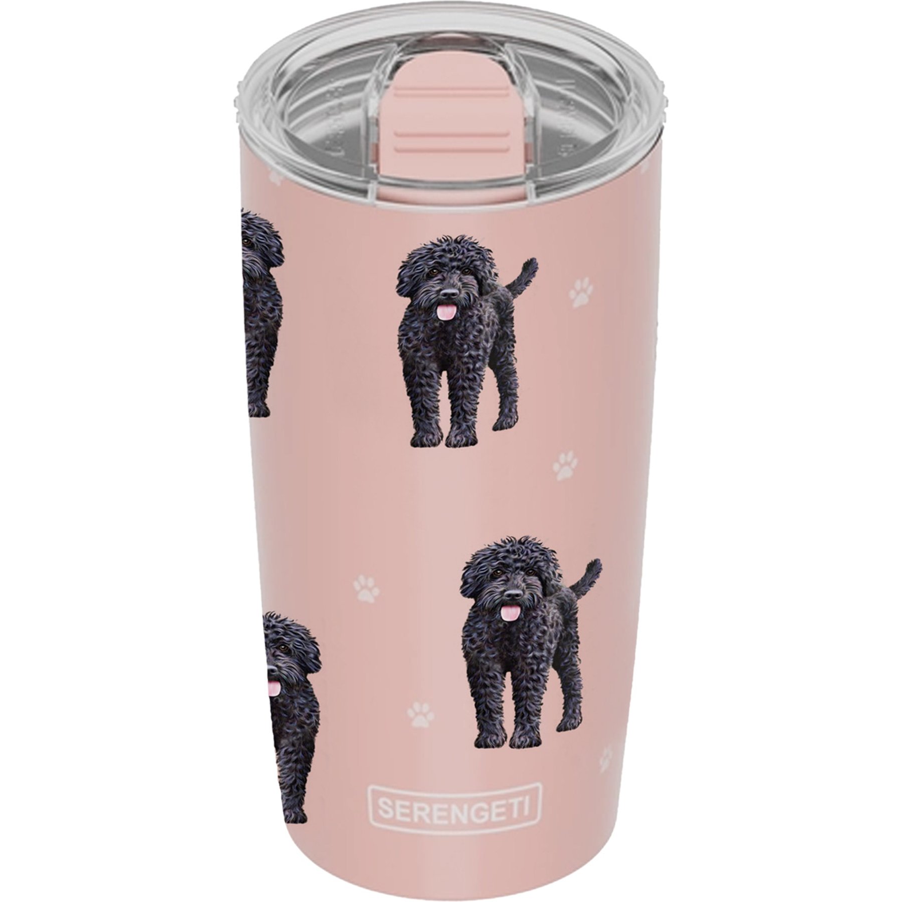 E&S PETS Labradoodle Lovers Insulated Stainless Steel Travel Mug, 20-oz, Pink
