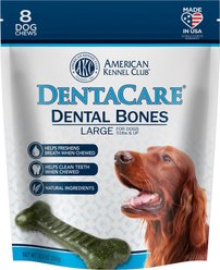 American Kennel Club Treats DentaCare Dental Bone Dog Treat, Large, 8 count