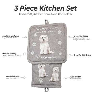 Show full view: E&S PETS Maltese 3-Piece Cooking Set slide 2 of 3