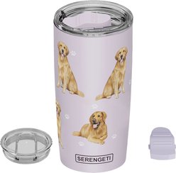 E&S PETS Golden Retriever Lovers Insulated Stainless Steel Travel Mug, 20-oz, Purple slide 2 of 5