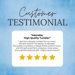 E&S PETS Yellow Lab Lovers Insulated Stainless Steel Travel Mug, 20-oz, Light Blue slide 2 of 5