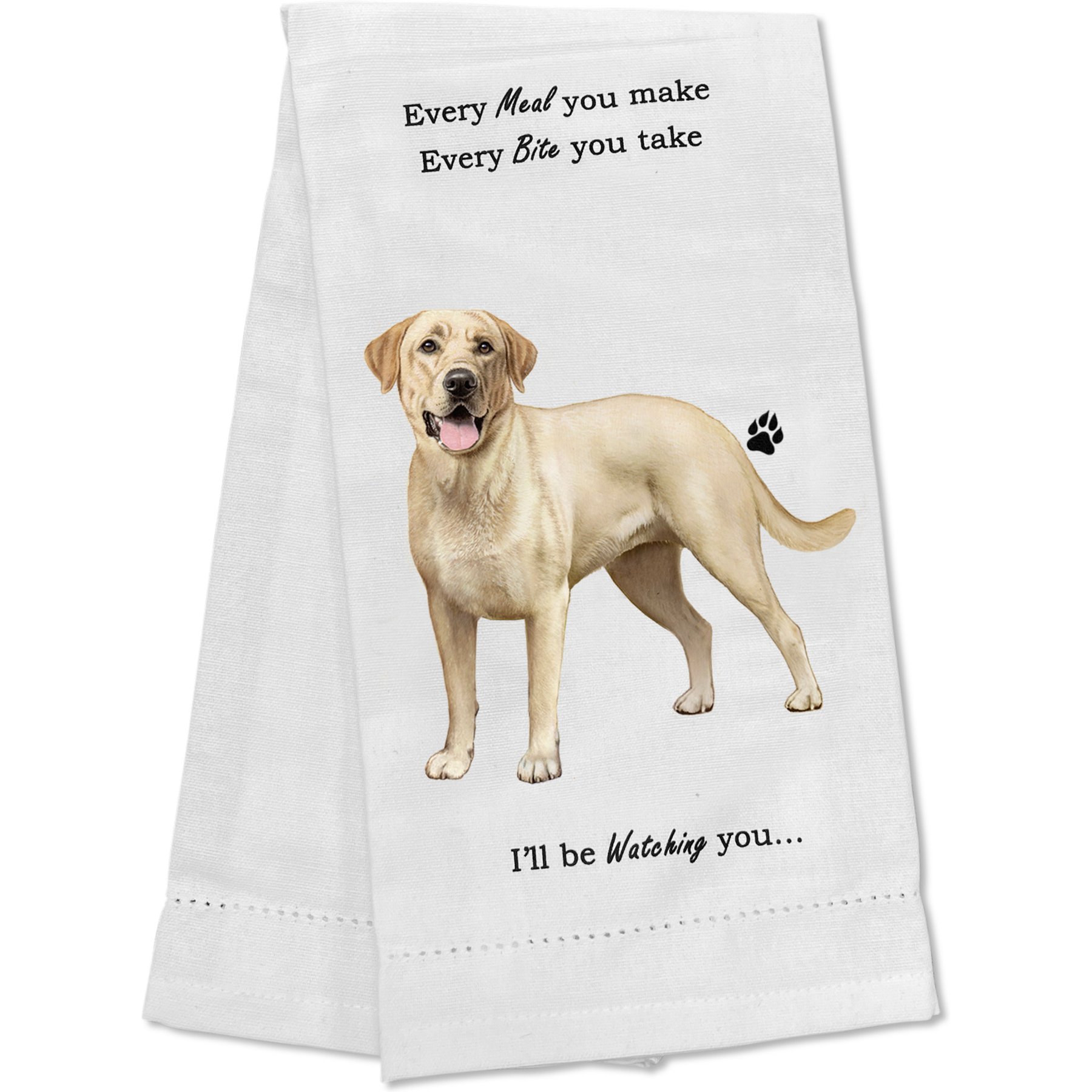 E&S PETS Yellow Labrador Cotton Kitchen Towel
