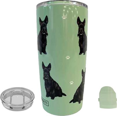 Show full view: E&S PETS Scottie Lovers Insulated Stainless Steel Travel Mug, 20-oz, Teal slide 4 of 5