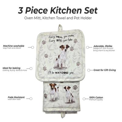Show full view: E&S PETS Jack Russell 3-Piece Cooking Set slide 2 of 3