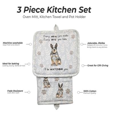 Show full view: E&S PETS Australian Cattle Dog 3-Piece Cooking Set slide 2 of 3