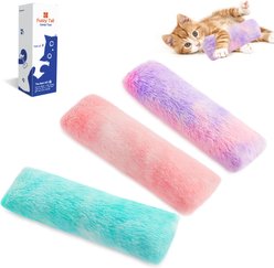 Potaroma 3PCs Pillows Soft & Durable Cat Crinkle Sound with Catnip Inside, Multi-color slide 1 of 6