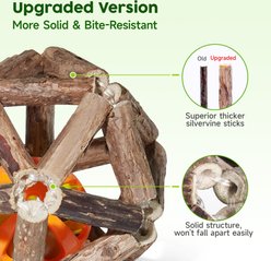 Potaroma 3PCs Catnip Cleaning Teeth Molar Matatabi Cat Chew Toy, Brown slide 2 of 6