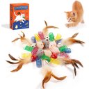 Potaroma 28 PCs Interactive Kitten Accessories with Feather Balls Cat Toy, Multi-color