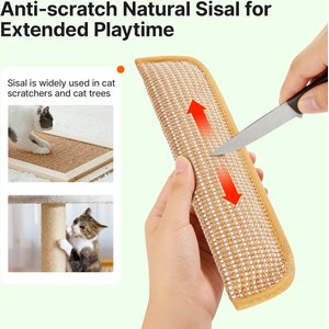Potaroma 6000mg A+ Organic Catnip Soft Sisal Cat Interactive Chew Toy, Brown, 2 count