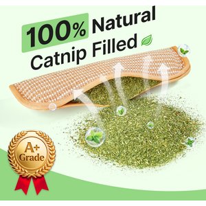 Potaroma 6000mg A+ Organic Catnip Soft Sisal Cat Interactive Chew Toy, Brown, 2 count