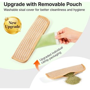 Potaroma 6000mg A+ Organic Catnip Soft Sisal Cat Interactive Chew Toy, Brown, 2 count