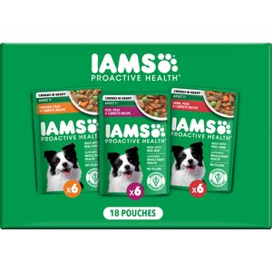 ドッグフード askim IAMS Proactive Health Adult Variety Pack Wet Dog Food, 3.5-oz