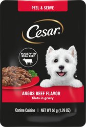 Cesar Filets in Gravy Angus Beef Flavor Wet Dog Food, 1.76-oz pouch, case of 20