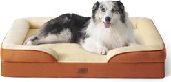 Bedsure Orthopedic Bolster Dog Sofa Bed with Removable Cover, Ember Clay, X-Large slide 1 of 8